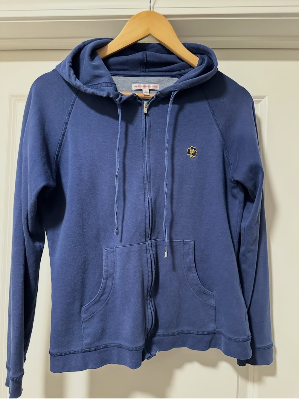 Peter Millar Notre Dame Fighting Irish jacket Womens size Small Blue Full Zip